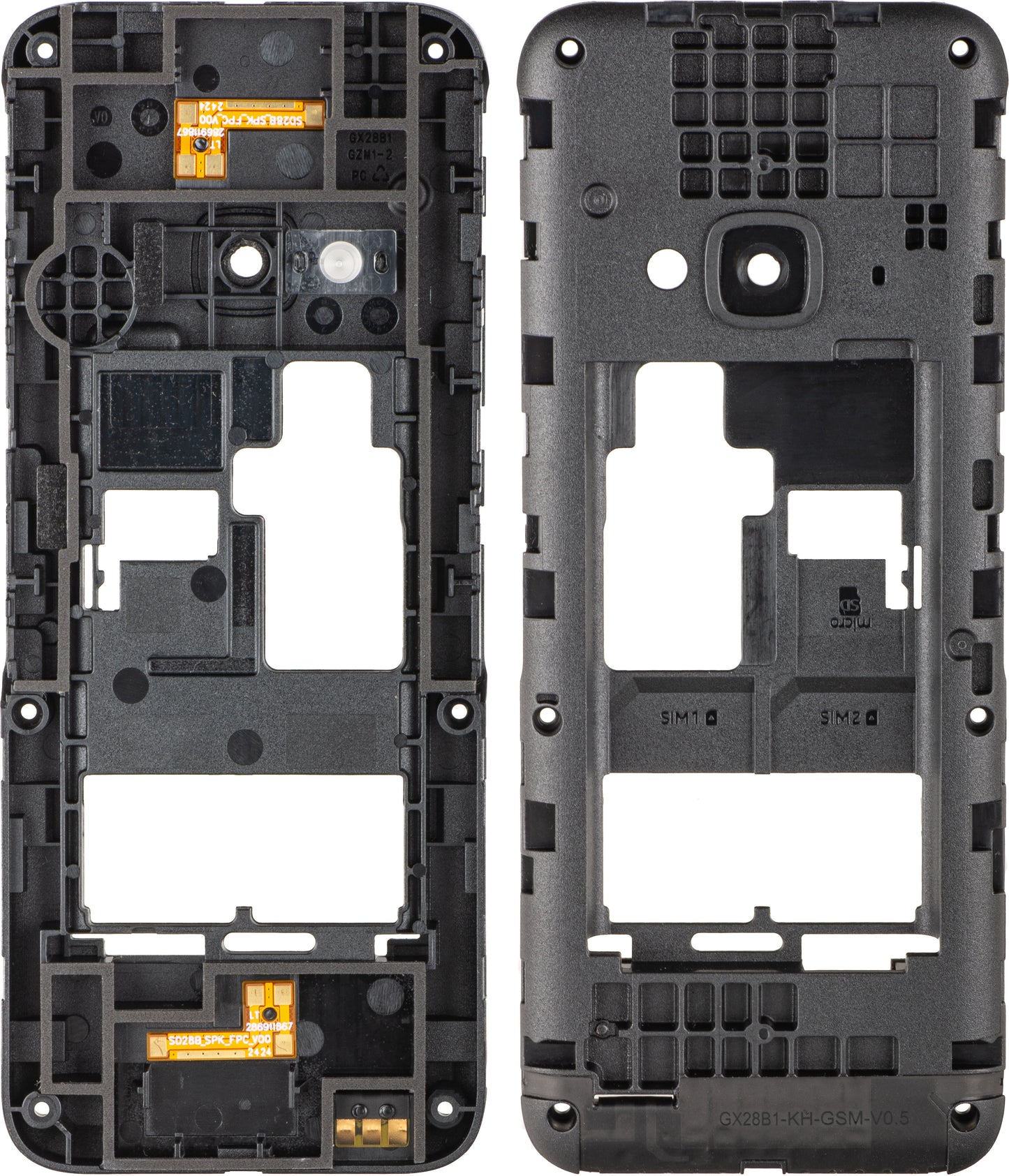 Midtre deksel Nokia 5310 (2024), svart, Service Pack 286912616