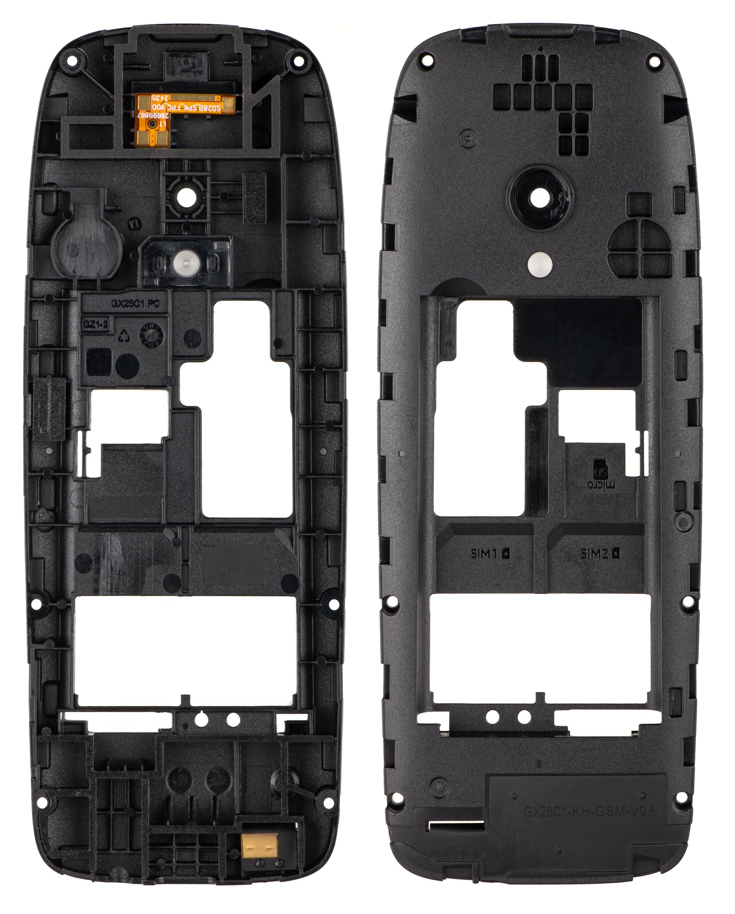Midtre deksel Nokia 6310 (2024), svart, Service Pack 286912236
