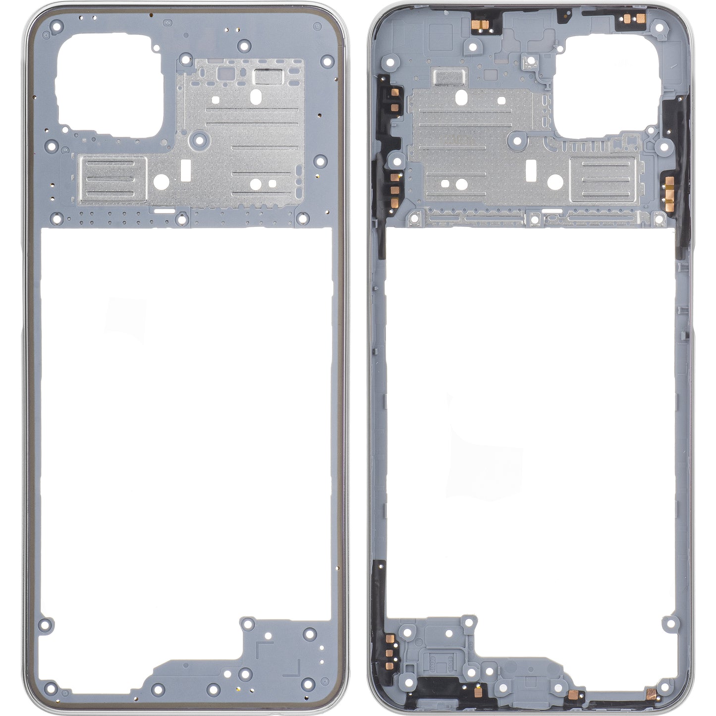 Midtre deksel Oppo A92, hvit