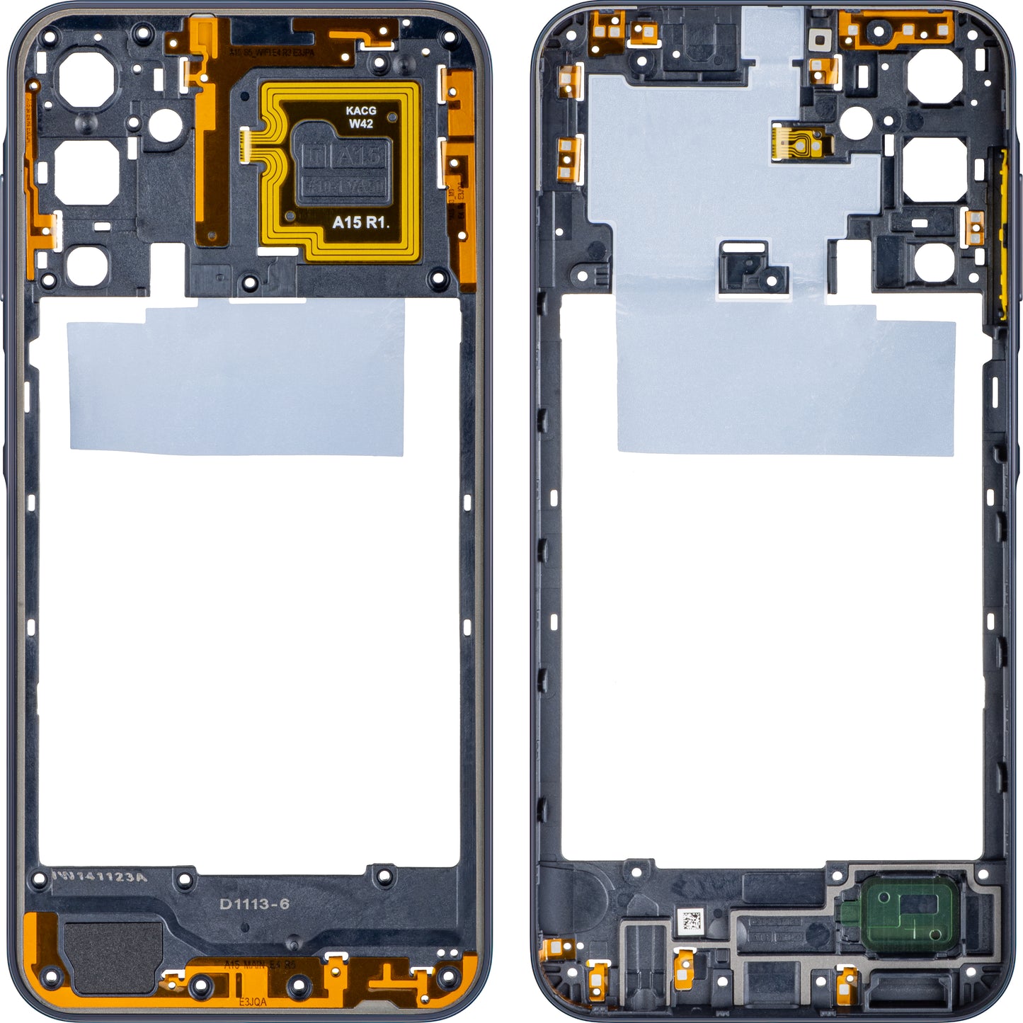 Midtre deksel Samsung Galaxy A15 A155, svart