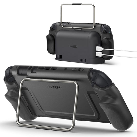 Spigen Dual Grip Pro beskyttelsesdeksel for Nintendo Switch 2, Svart ACS10196
