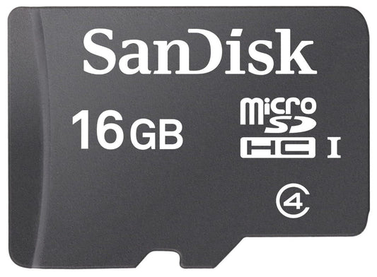 SanDisk microSDHC-minnekort, 16 GB, klasse 4 SDSDQM-016G-B35