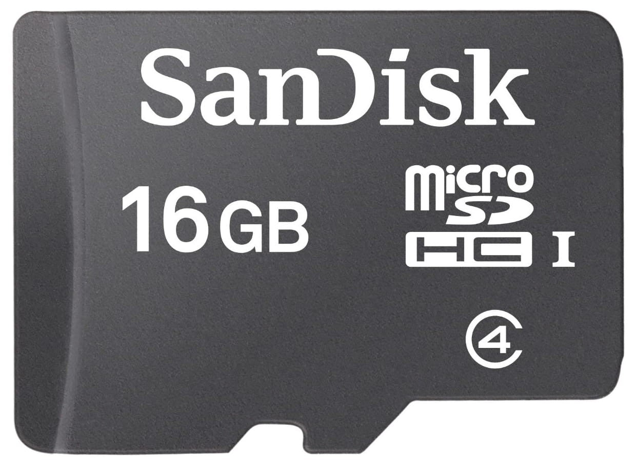 SanDisk microSDHC-minnekort, 16 GB, klasse 4 SDSDQM-016G-B35