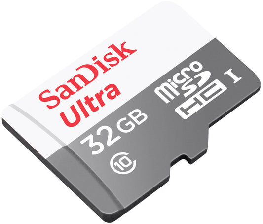 SanDisk Ultra microSDHC-minnekort, 32GB, Klasse 10, med adapter SDSQUNR-032G-GN3MA