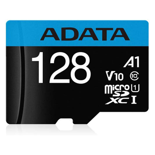 microSDXC-minnekort Adata Premier, 128GB, Klasse 10 / UHS-1 U1, med adapter AUSDX128GUICL10A1-RA1