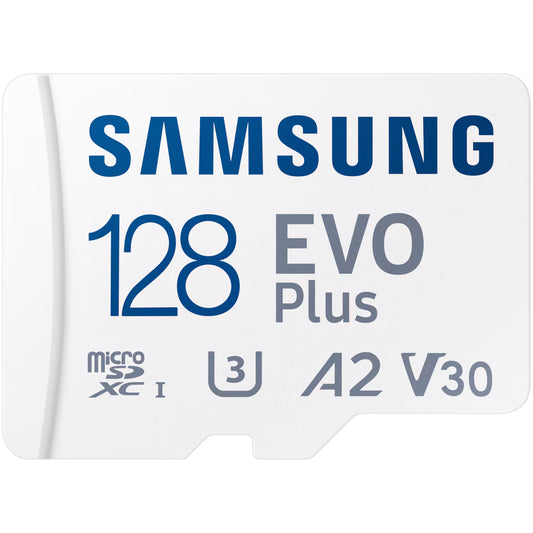 Samsung Evo Plus microSDXC minnekort microSDXC, 128 GB, klasse 10 / UHS-1 U3, med adapter MB-MC128SA/EU