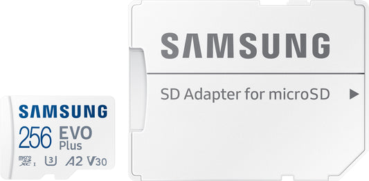Samsung Evo Plus microSDXC minnekort microSDXC, 256 GB, klasse 10 / UHS-1 U3, med adapter MB-MC256SA/EU
