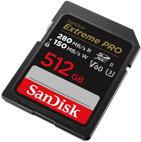 SanDisk Extreme Pro SDXC-minnekort, 512GB, Klasse 10 / UHS-2 U3 SDSDXEP-512G-GN4IN