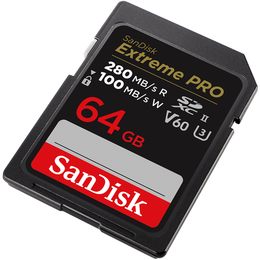 SDXC-minnekort SanDisk Extreme Pro, 64GB, Klasse 10 / UHS-2 U3 SDSDXEP-064G-GN4IN