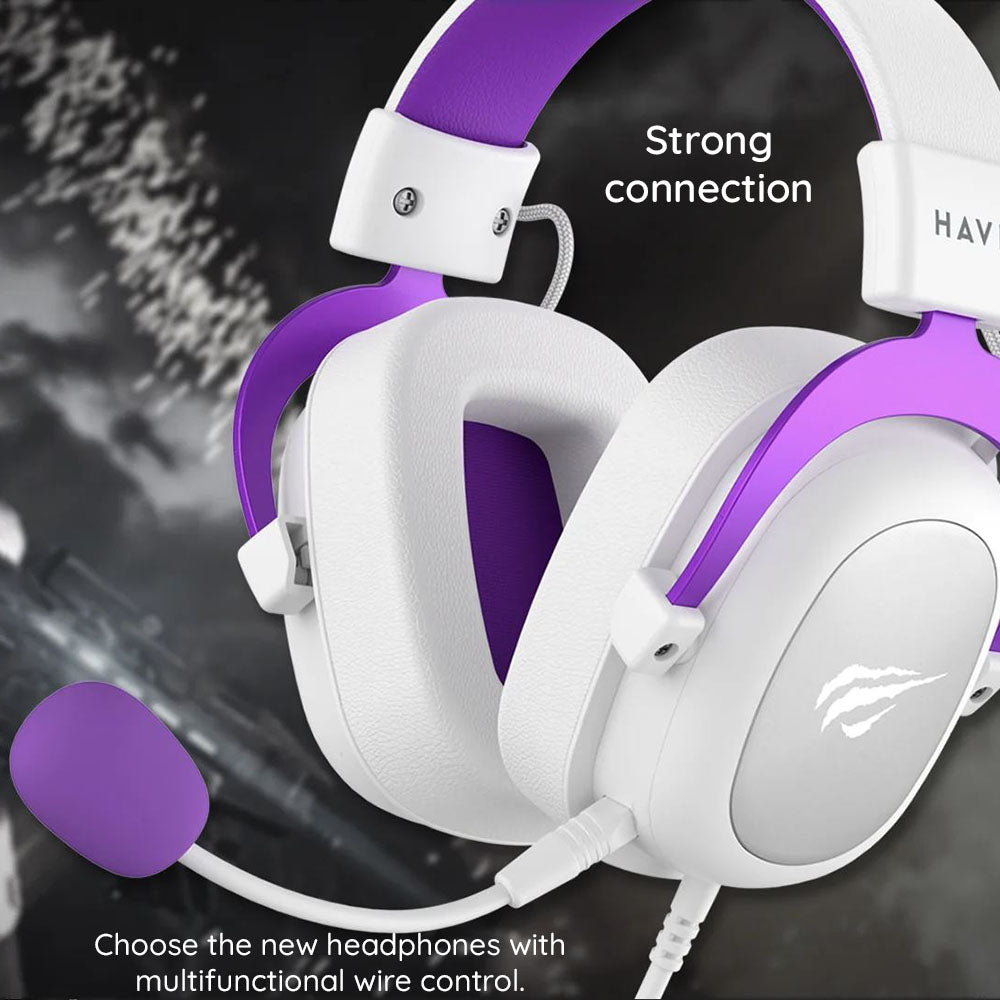 Gaming-hodetelefoner 3.5mm HAVIT H2002D, 2m, Røde