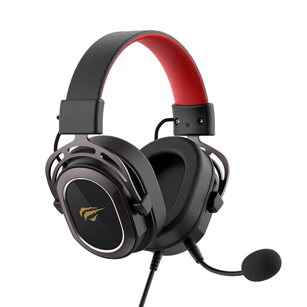 Gaminghodetelefoner 3.5mm HAVIT H2008d, 2m, Svart Rød