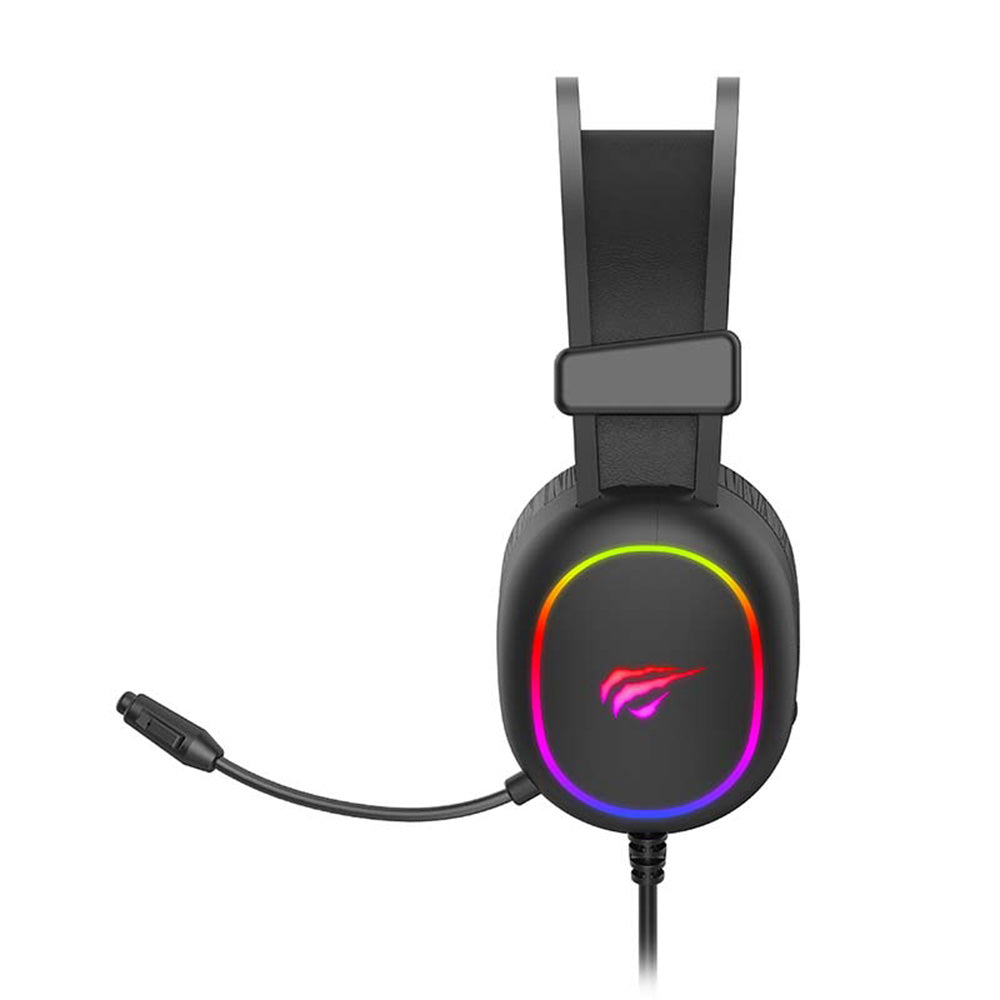 Gaminghodetelefoner 3.5mm HAVIT H2016d, RGB, 2m, Svarte