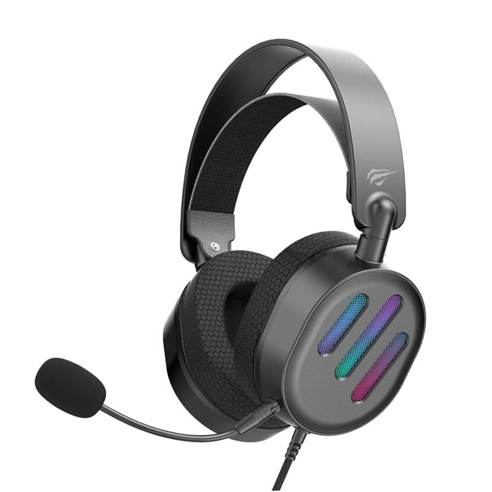 Gaminghodetelefoner USB HAVIT H2038U, RGB, 2m, Svarte