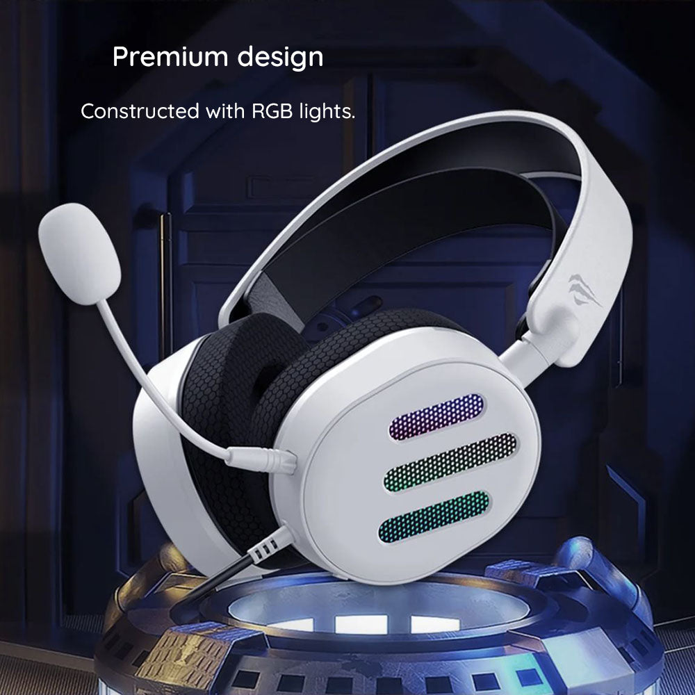 Gaminghodetelefoner USB HAVIT H2038U, RGB, 2m, Svarte