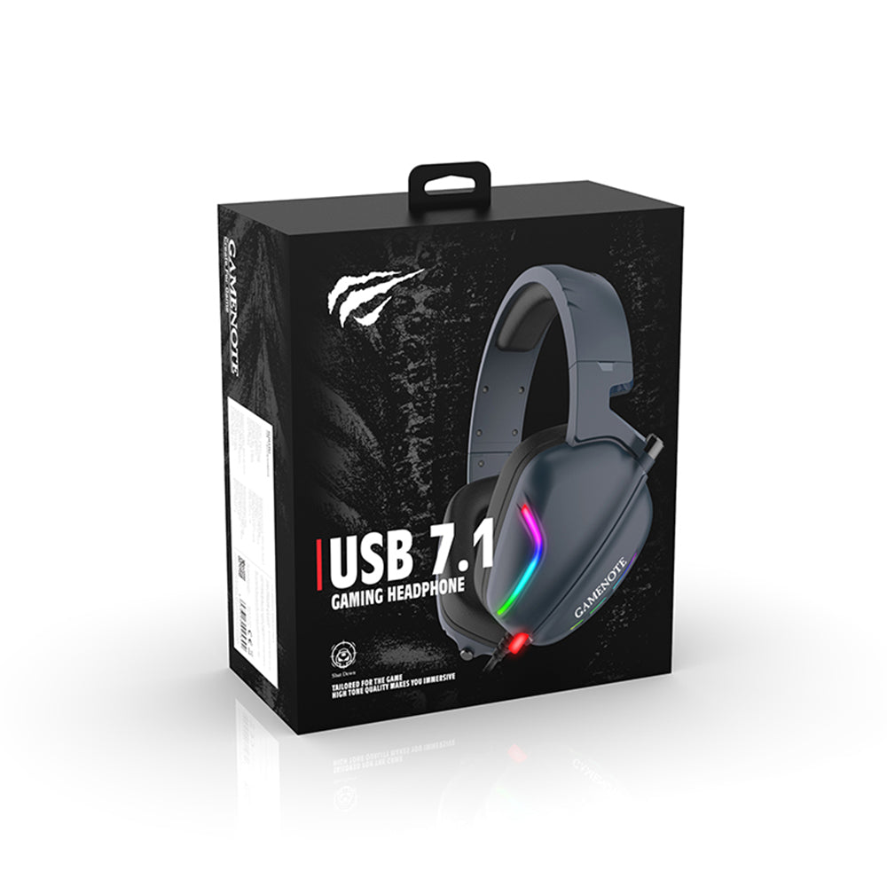 Gaminghodetelefoner USB HAVIT H2038U, RGB, 2m, Svarte