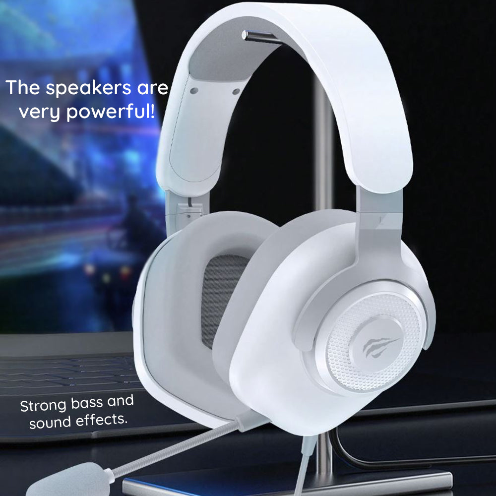 Gaming-hodetelefoner USB HAVIT H2230U, 1.8m, Hvite