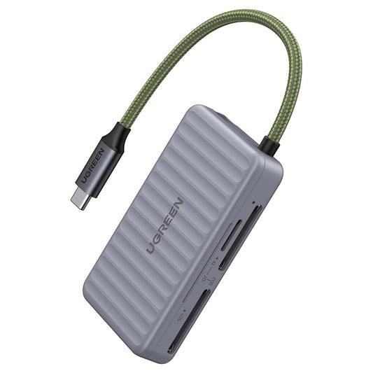 USB-C-kortleser med UGREEN 55886-organisator, 2 x SD - microSD, Grå
