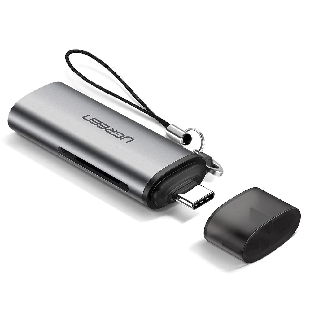 Kortleser USB-C UGREEN CM184, SD - microSD, Grå