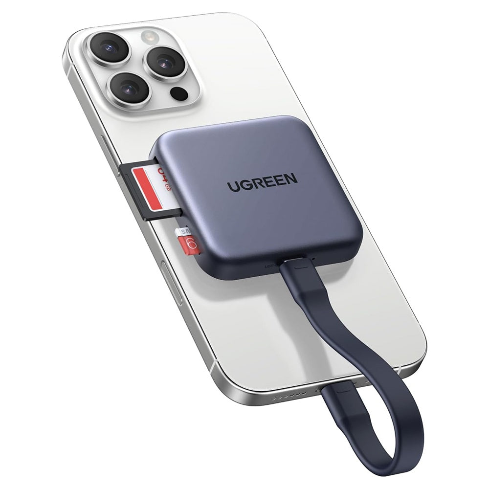Kortleser USB-C UGREEN CM898 (65095), SD - microSD, Grå