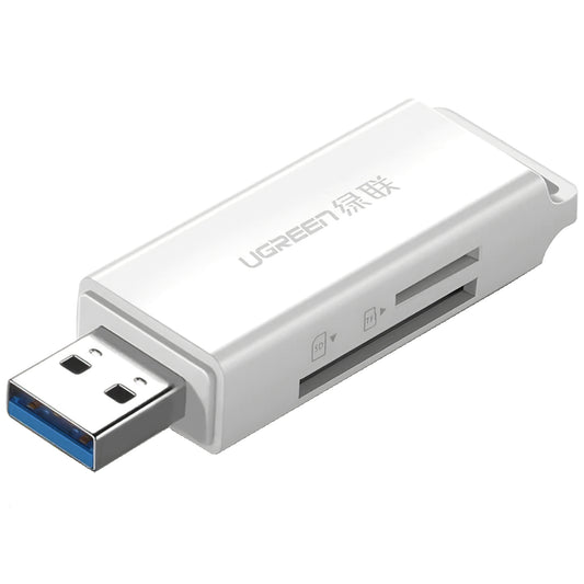 Kortleser USB 3.0 UGREEN CM104, SD - microSD, Hvit