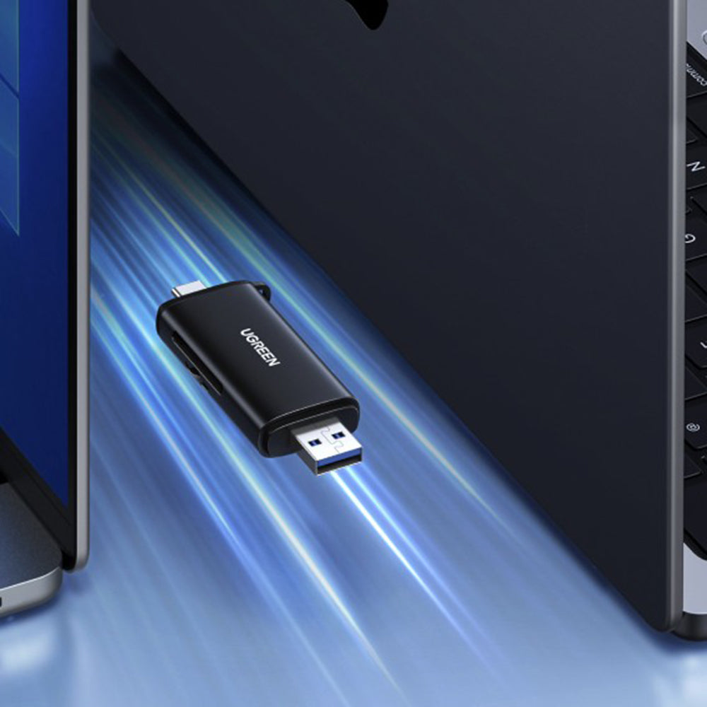 Kortleser USB / USB-C UGREEN CM803 (65024), SD - microSD, Svart