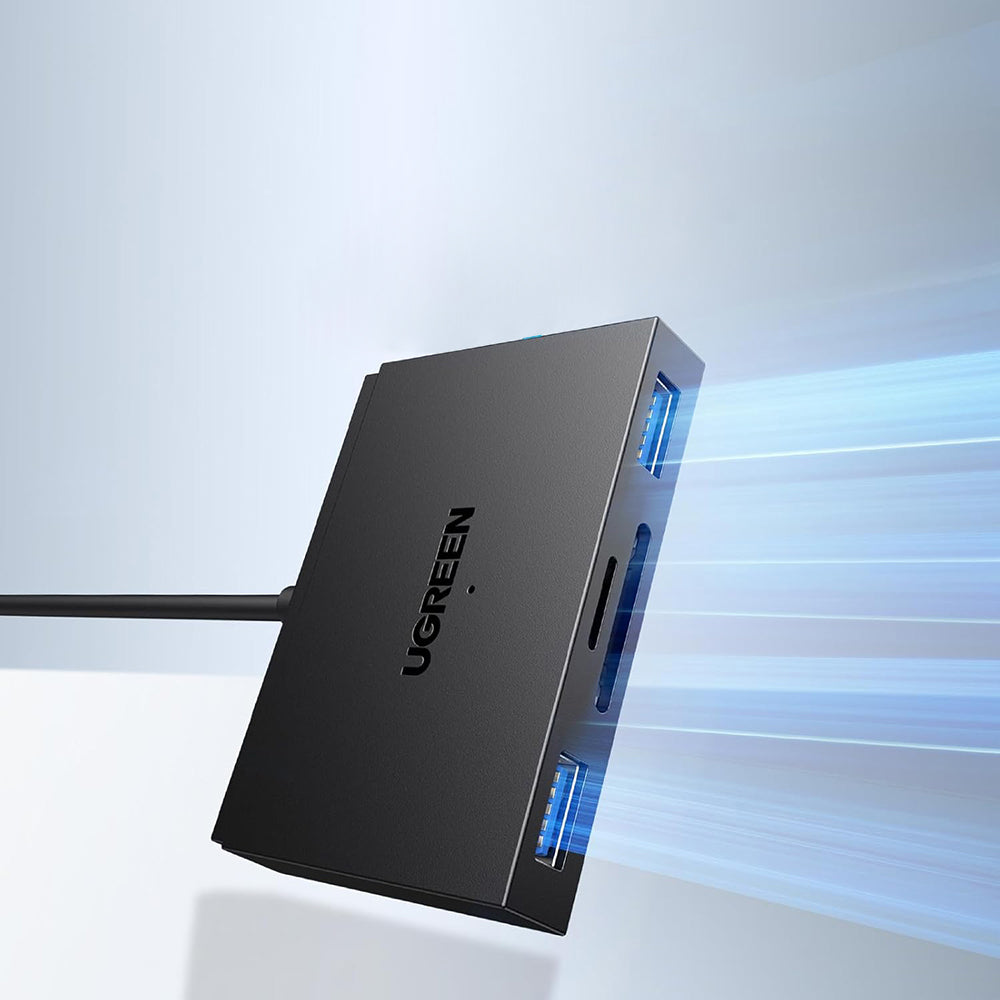 Kortleser USB / USB-C UGREEN CM812 (45167), SD - microSD - 2 x USB-A, Svart