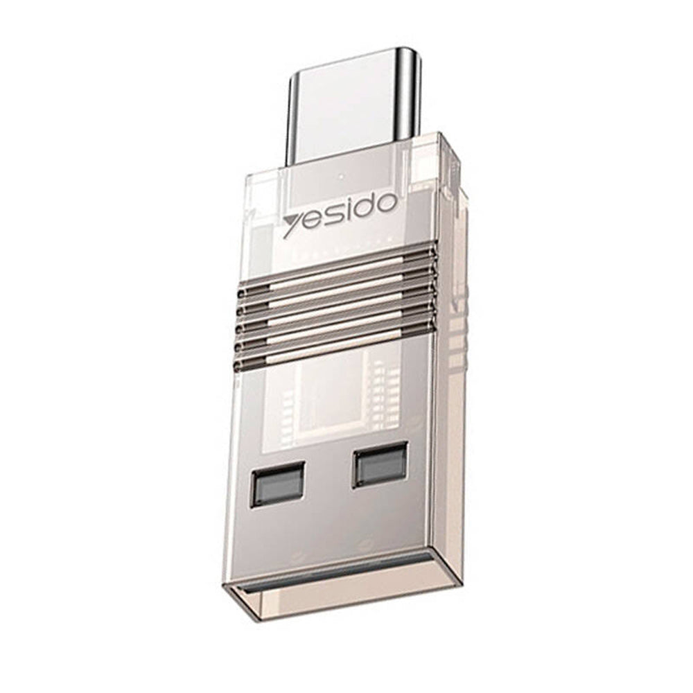 USB / USB-C-kortleser Yesido GS21, microSD, Gjennomsiktig