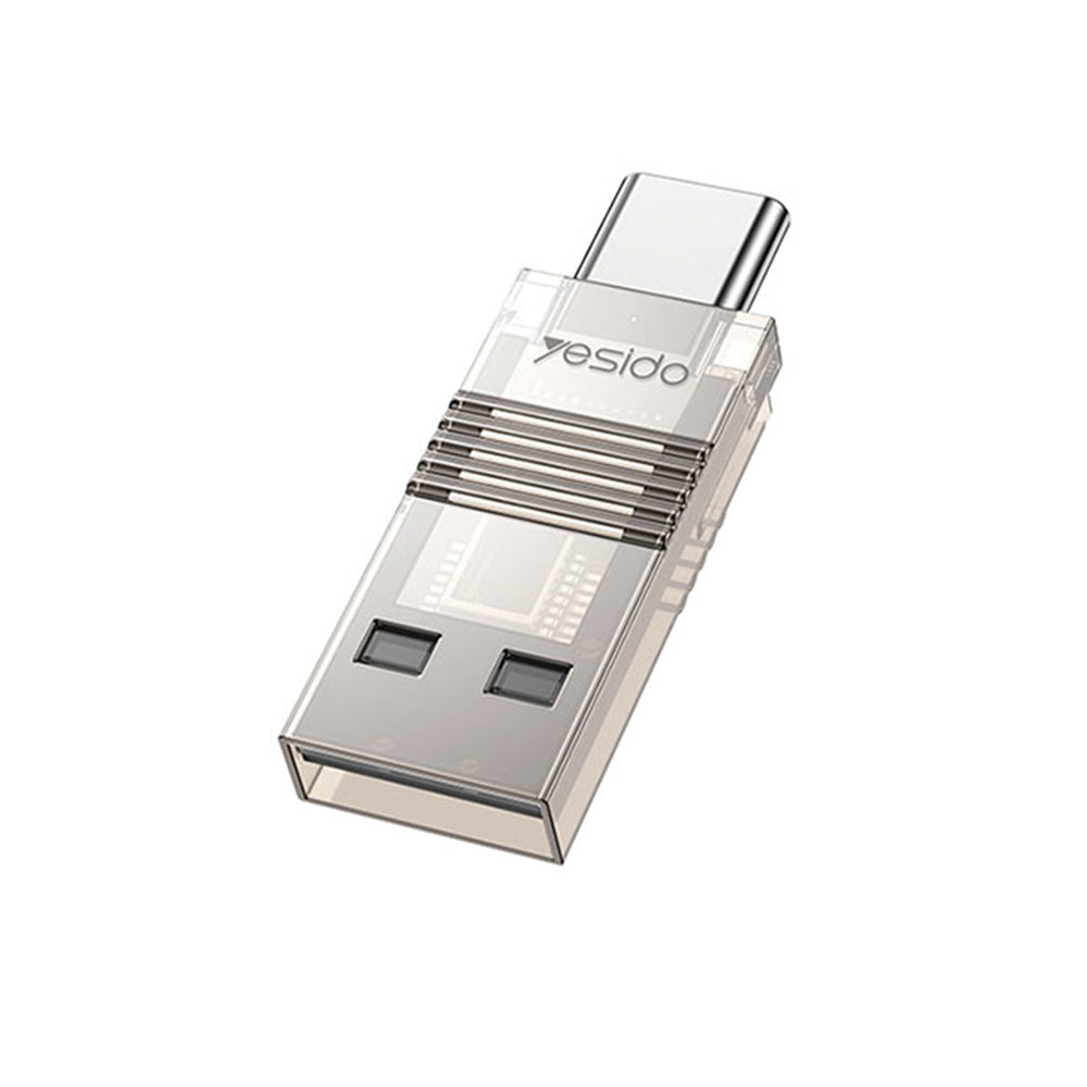 USB / USB-C-kortleser Yesido GS21, microSD, Gjennomsiktig
