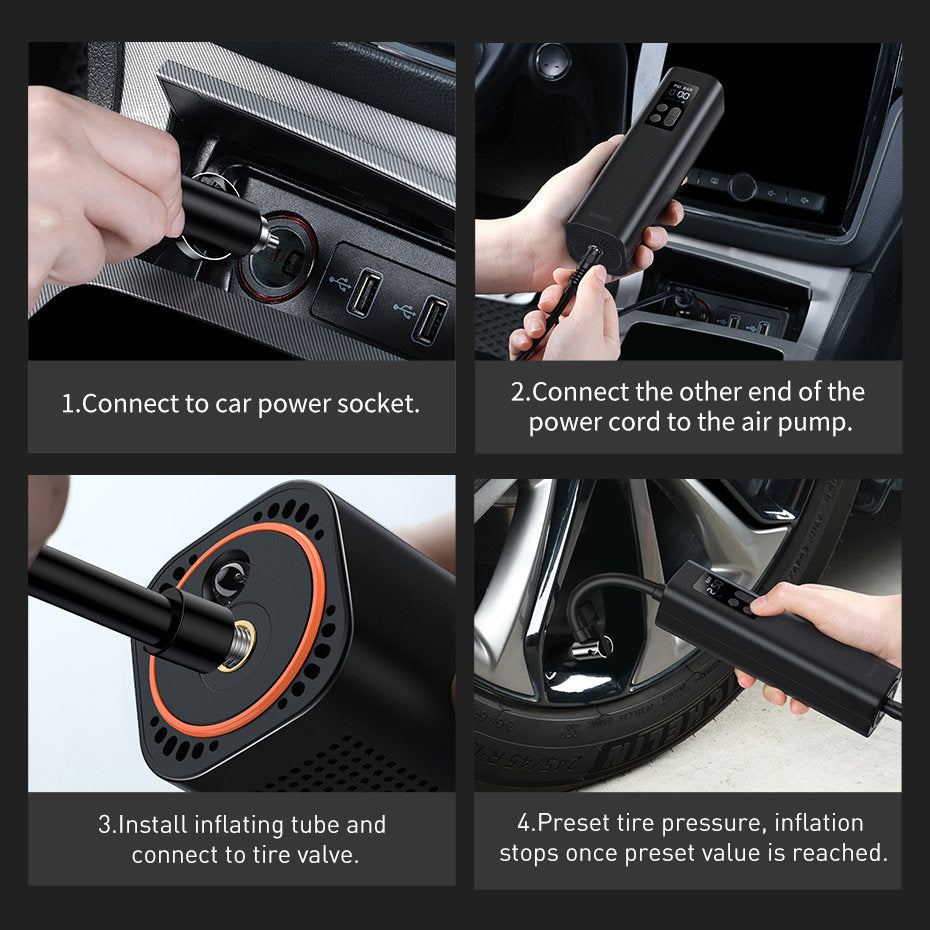 Baseus Air Pump bilkompressor, Resigilat CRCQ000001