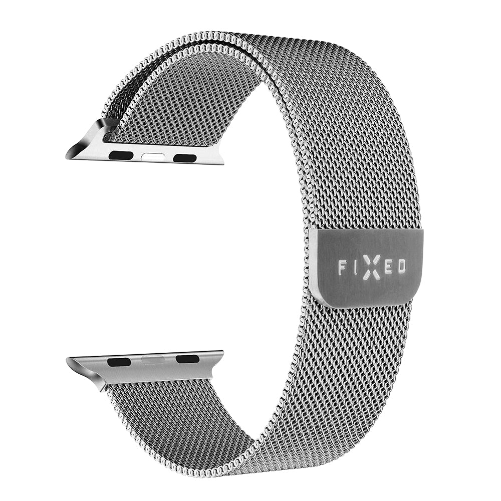 Fixed Mesh reim til Apple Watch 49mm / 46mm / 45mm / 44mm / 42mm serien, Sølvfarget