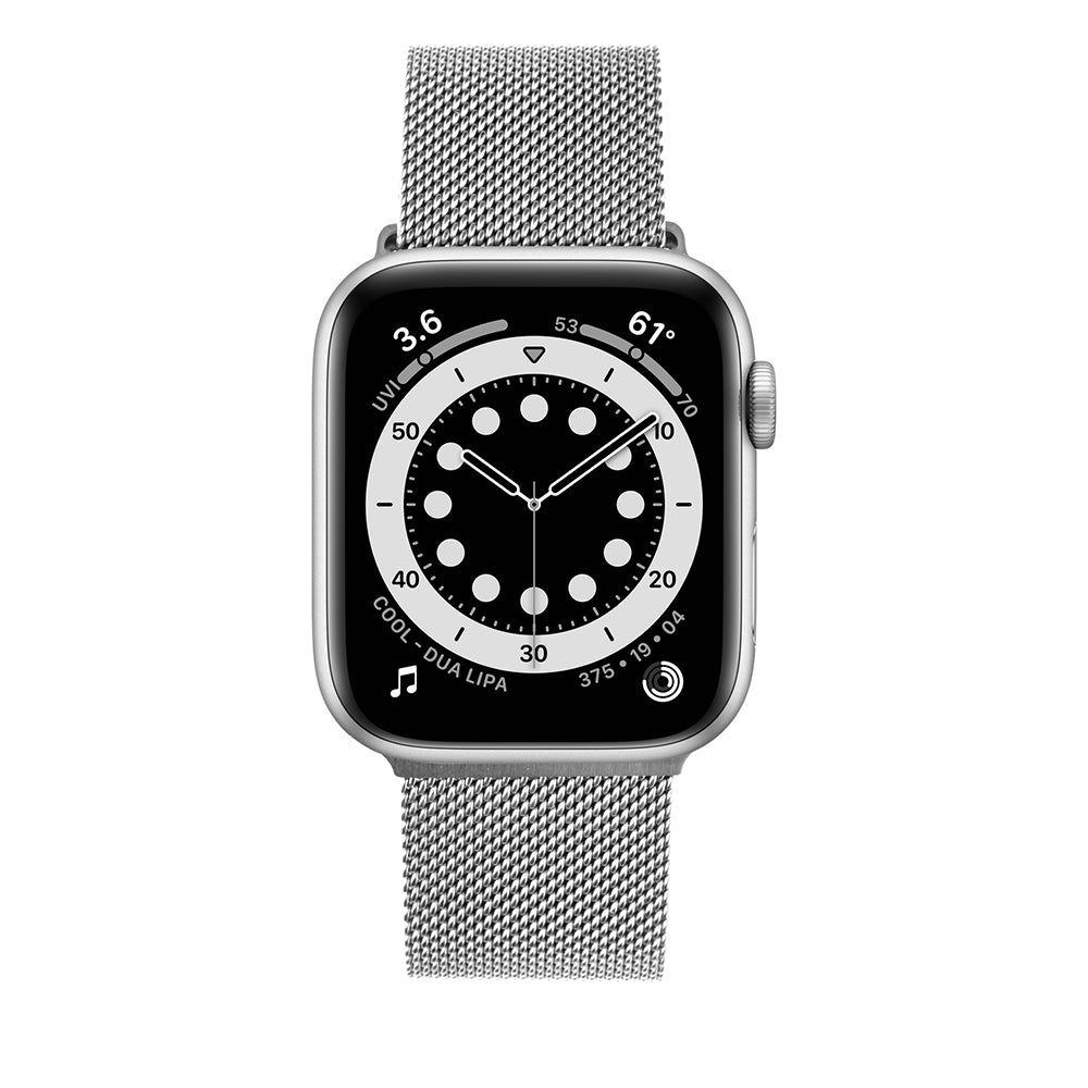 Fixed Mesh reim til Apple Watch 49mm / 46mm / 45mm / 44mm / 42mm serien, Sølvfarget