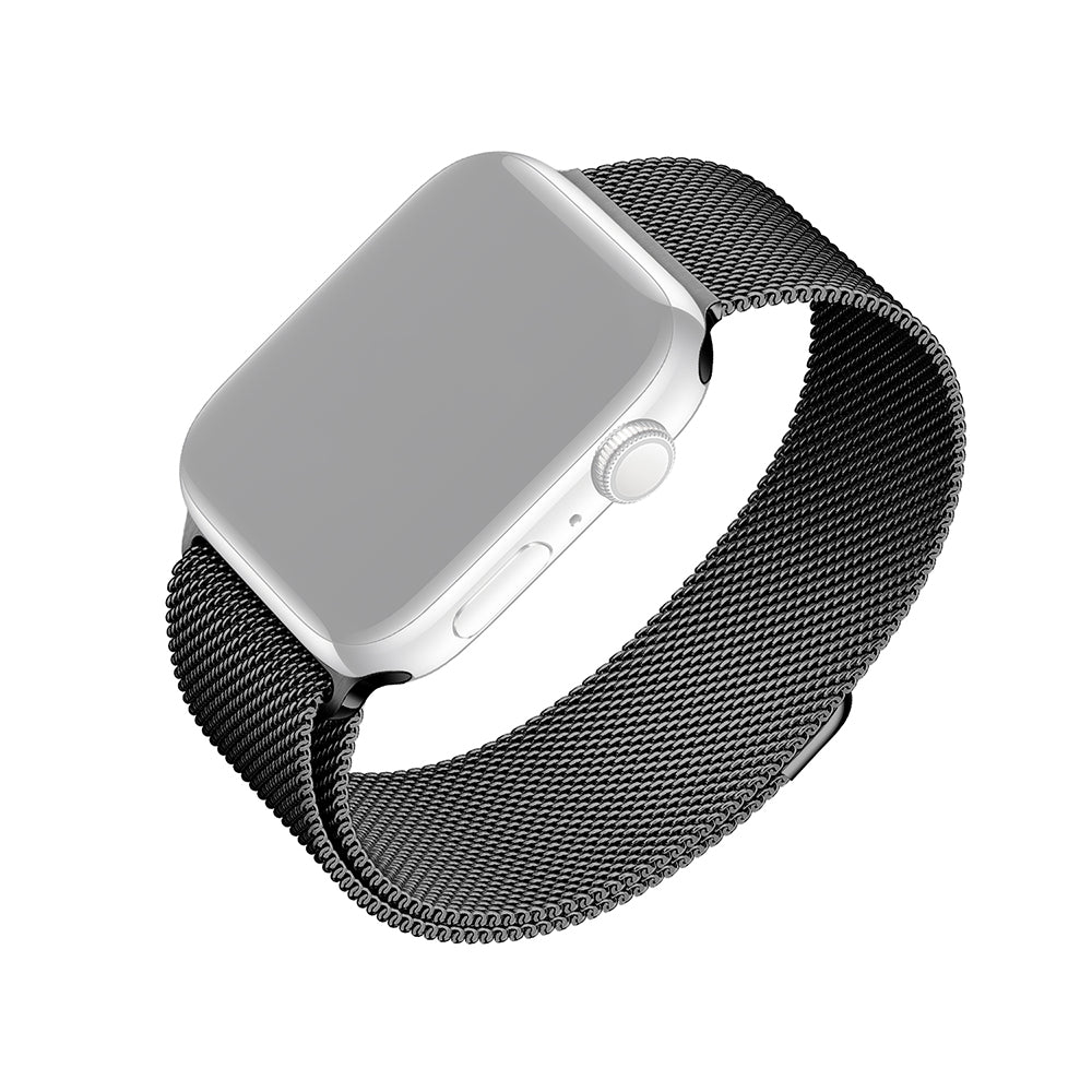 Fixed Mesh reim for Apple Watch 49mm / 46mm / 45mm / 44mm / 42mm Series, Svart