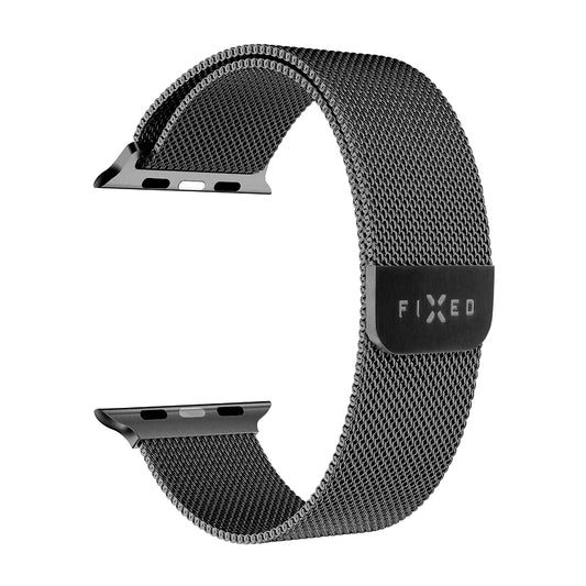 Fixed Mesh reim for Apple Watch 49mm / 46mm / 45mm / 44mm / 42mm Series, Svart