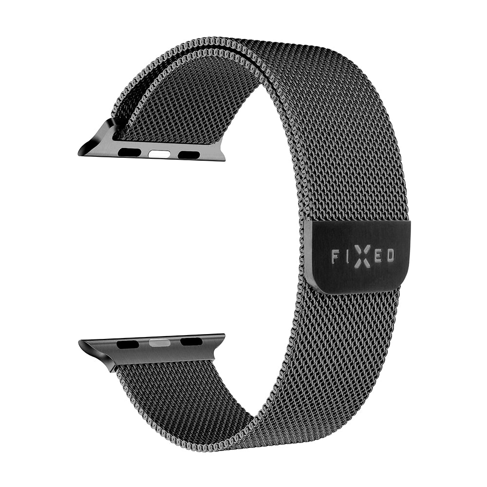Fixed Mesh reim for Apple Watch 49mm / 46mm / 45mm / 44mm / 42mm Series, Svart