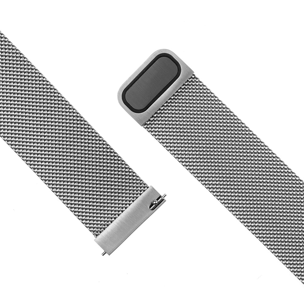 Fixed Mesh-reim for Samsung Galaxy Watch / Huawei Watch Series, 20mm, Sølvfarget