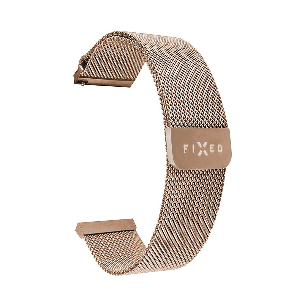 Fixed Mesh-reim for Samsung Galaxy Watch / Huawei Watch Series, 20mm, Roségull