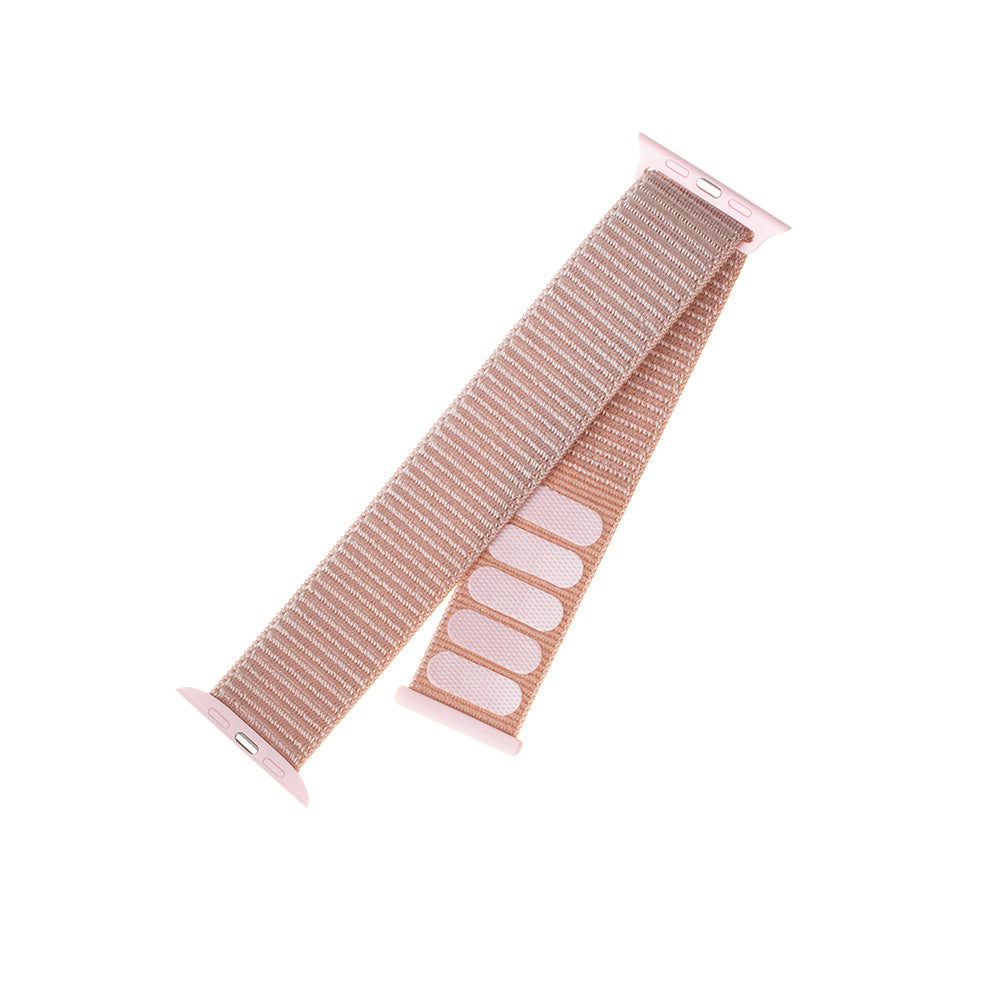 Fixed Nylon-reim for Apple Watch 49mm / 46mm / 45mm / 44mm / 42mm Series, Roségull