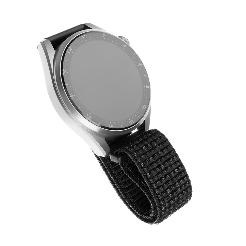 Fixed Nylon-reim for Huawei Watch / Xiaomi Watch Series, 22mm, Matt Svart