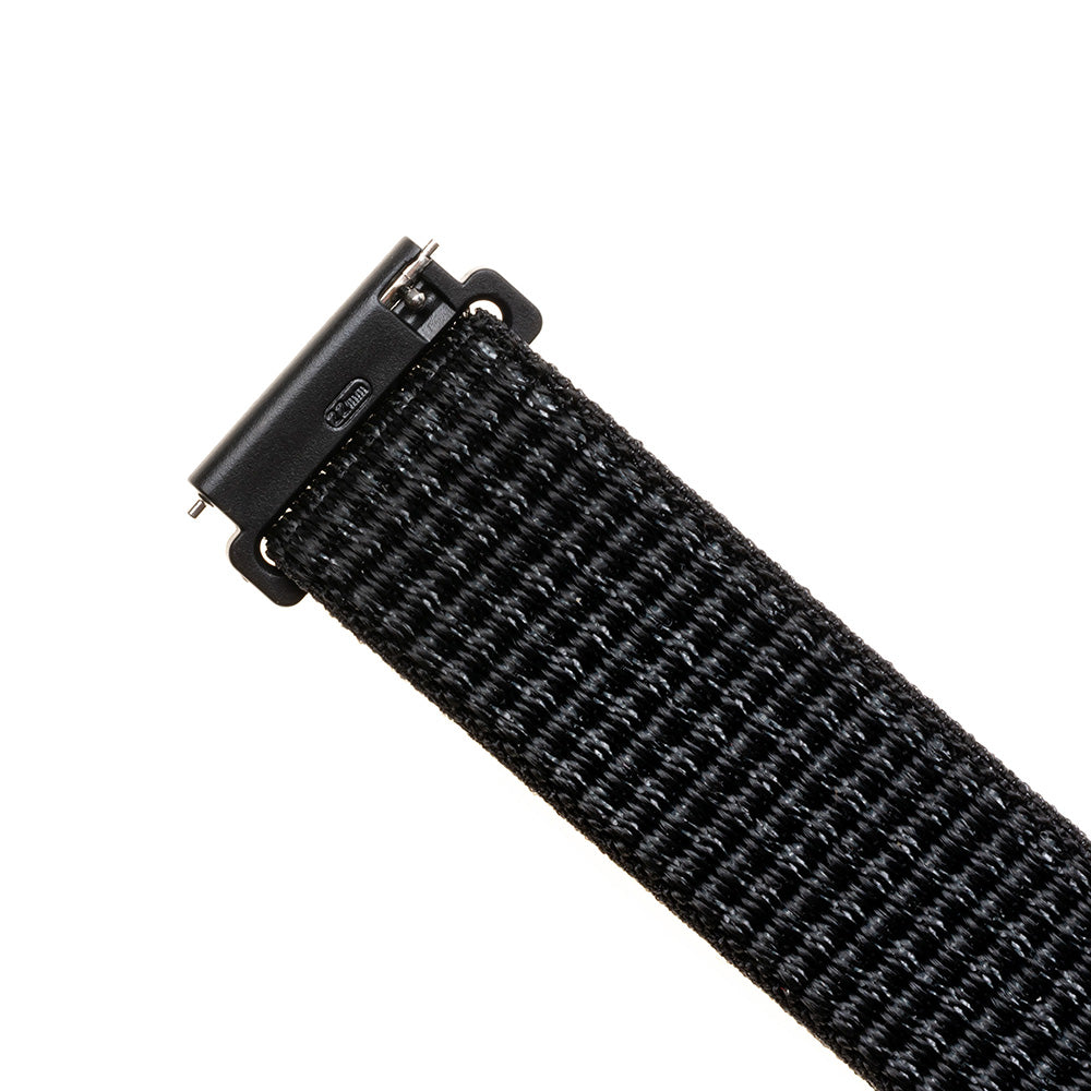 Fixed Nylon-reim for Huawei Watch / Xiaomi Watch Series, 22mm, Matt Svart