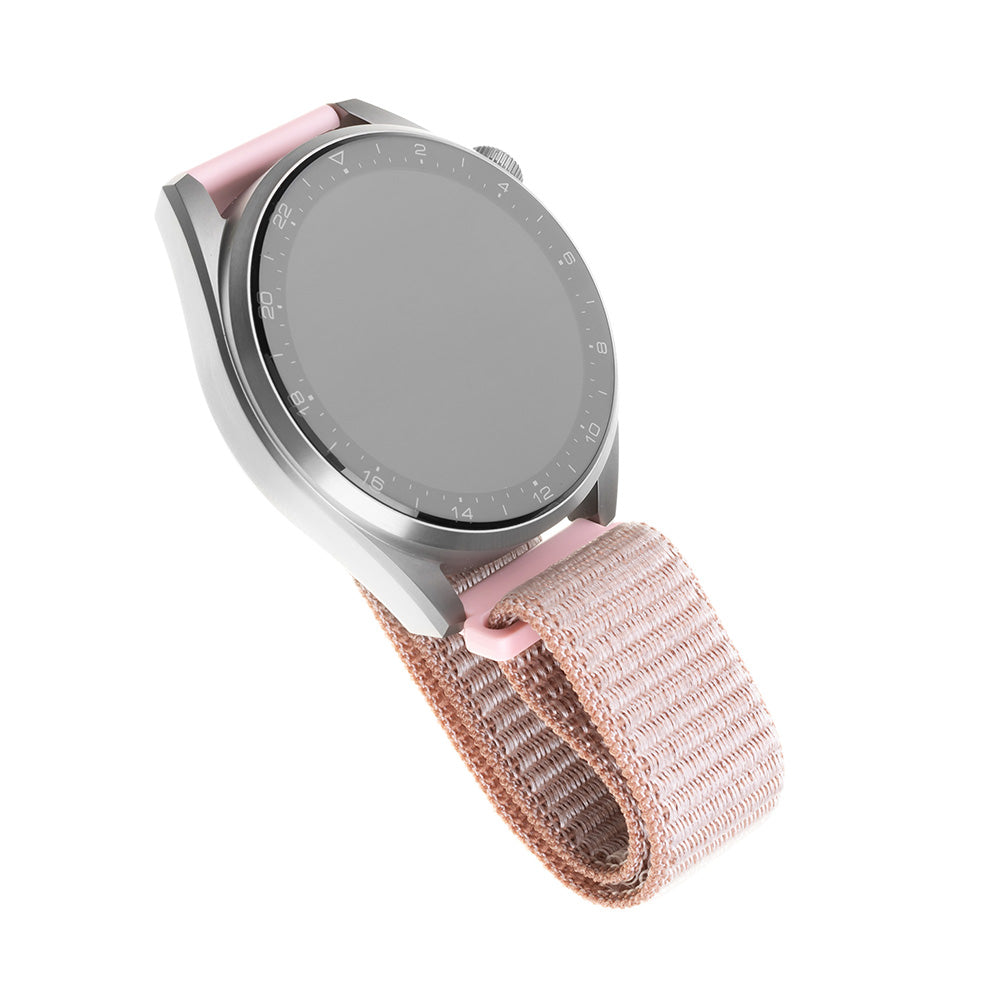 Fixed Nylon-reim for Samsung Galaxy Watch / Huawei Watch Series, 20mm, Roségull