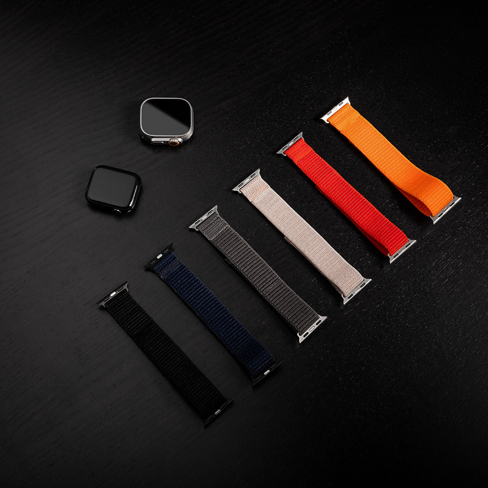 Fixed Nylon Sporty reim for Apple Watch 42mm / 41mm / 40mm / 38mm Series, Mørkeblå
