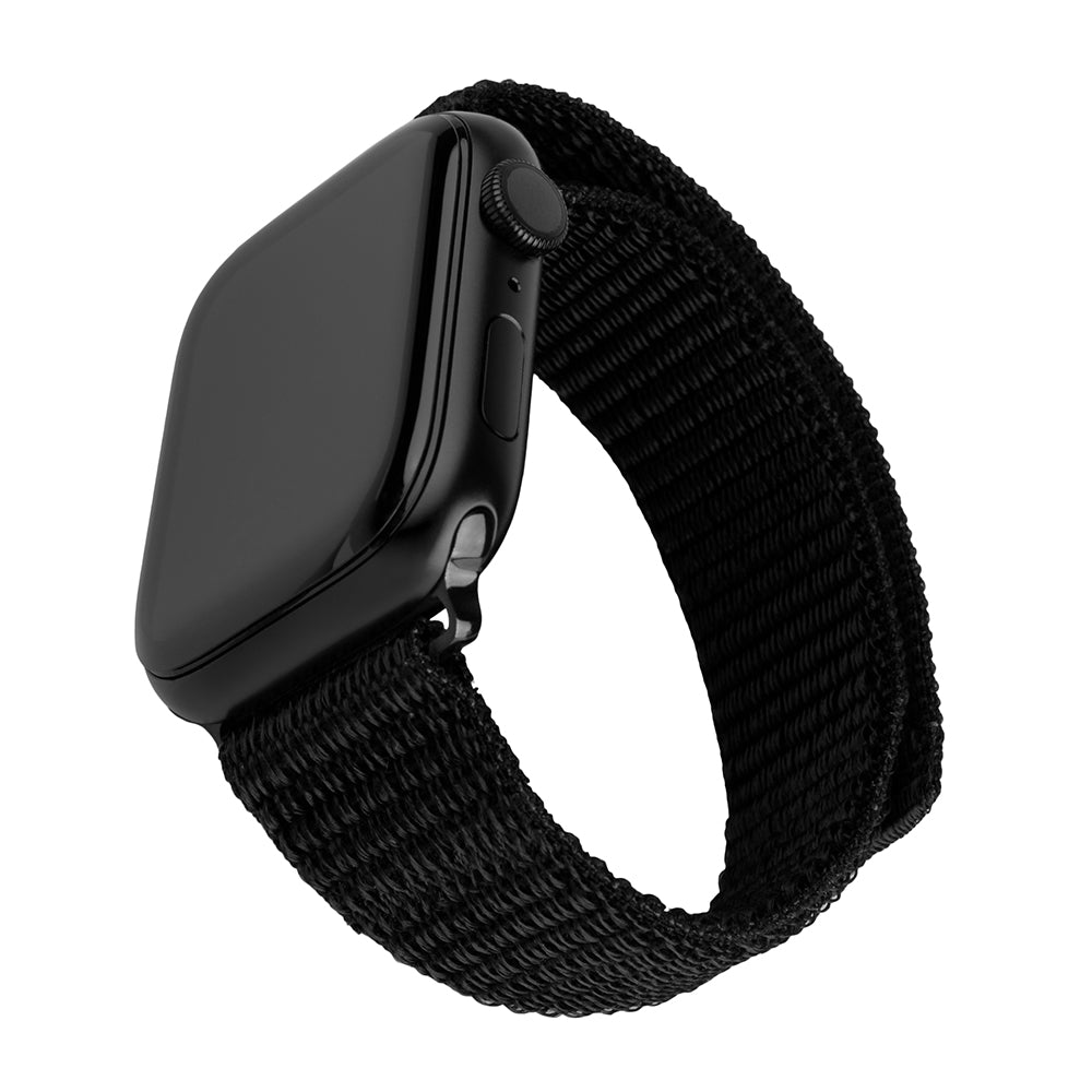 Fixed Nylon Sporty reim for Apple Watch 49mm / 46mm / 45mm / 44mm / 42mm Series, Svart