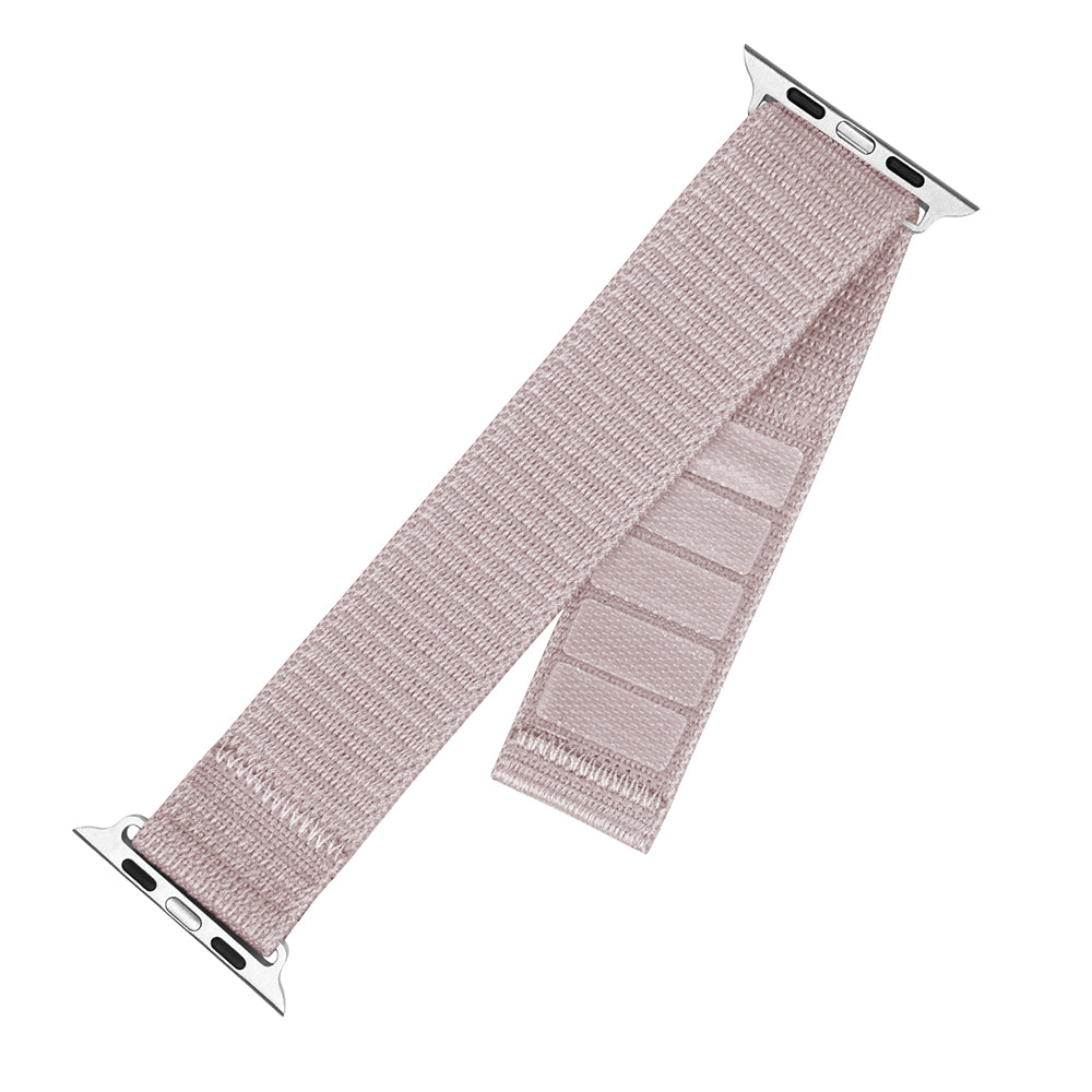 Fixed Nylon Sporty-reim for Apple Watch 49mm / 46mm / 45mm / 44mm / 42mm-serien, Roségull
