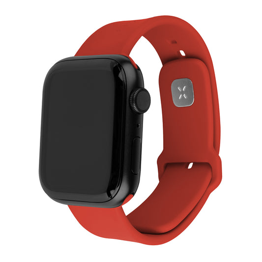Fixed Silicone Sporty reim for Apple Watch 42mm / 41mm / 40mm / 38mm Series, Rød
