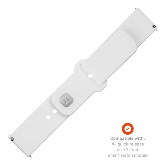 Fixed Silicone Sporty reim for Huawei Watch / Xiaomi Watch Series, 22mm, Hvit