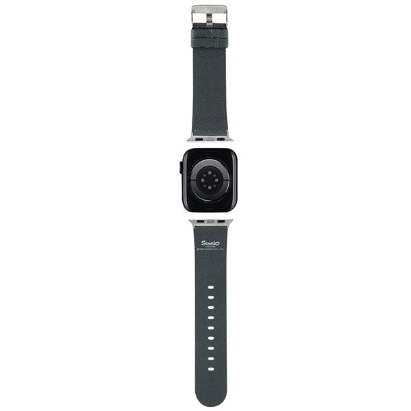 Hello Kitty Leather Kitty Head reim til Apple Watch 42mm / 41mm / 40mm / 38mm Series, Svart