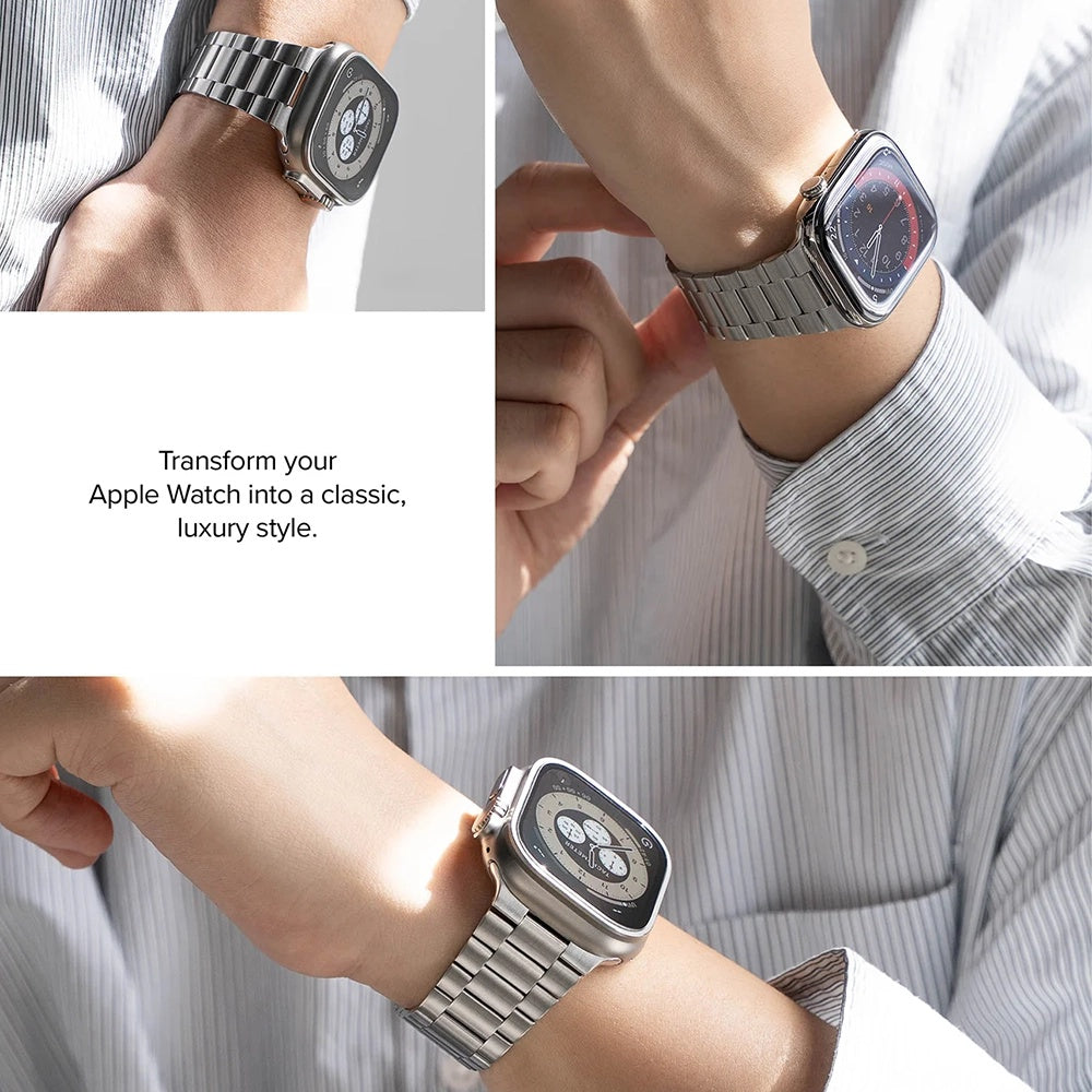 Ringke Metal One Air reim for Apple Watch 49mm / 46mm / 45mm / 44mm Series, Sølv