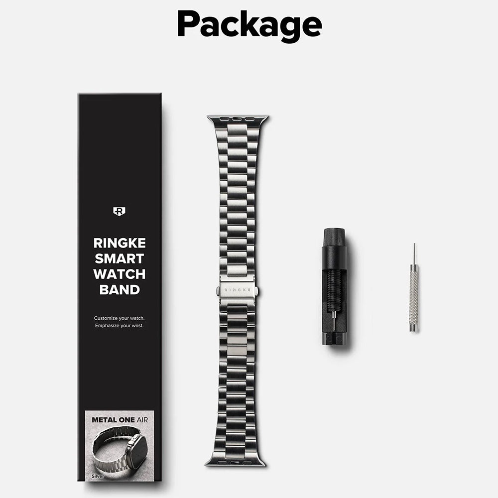 Ringke Metal One Air reim for Apple Watch 49mm / 46mm / 45mm / 44mm Series, Sølv
