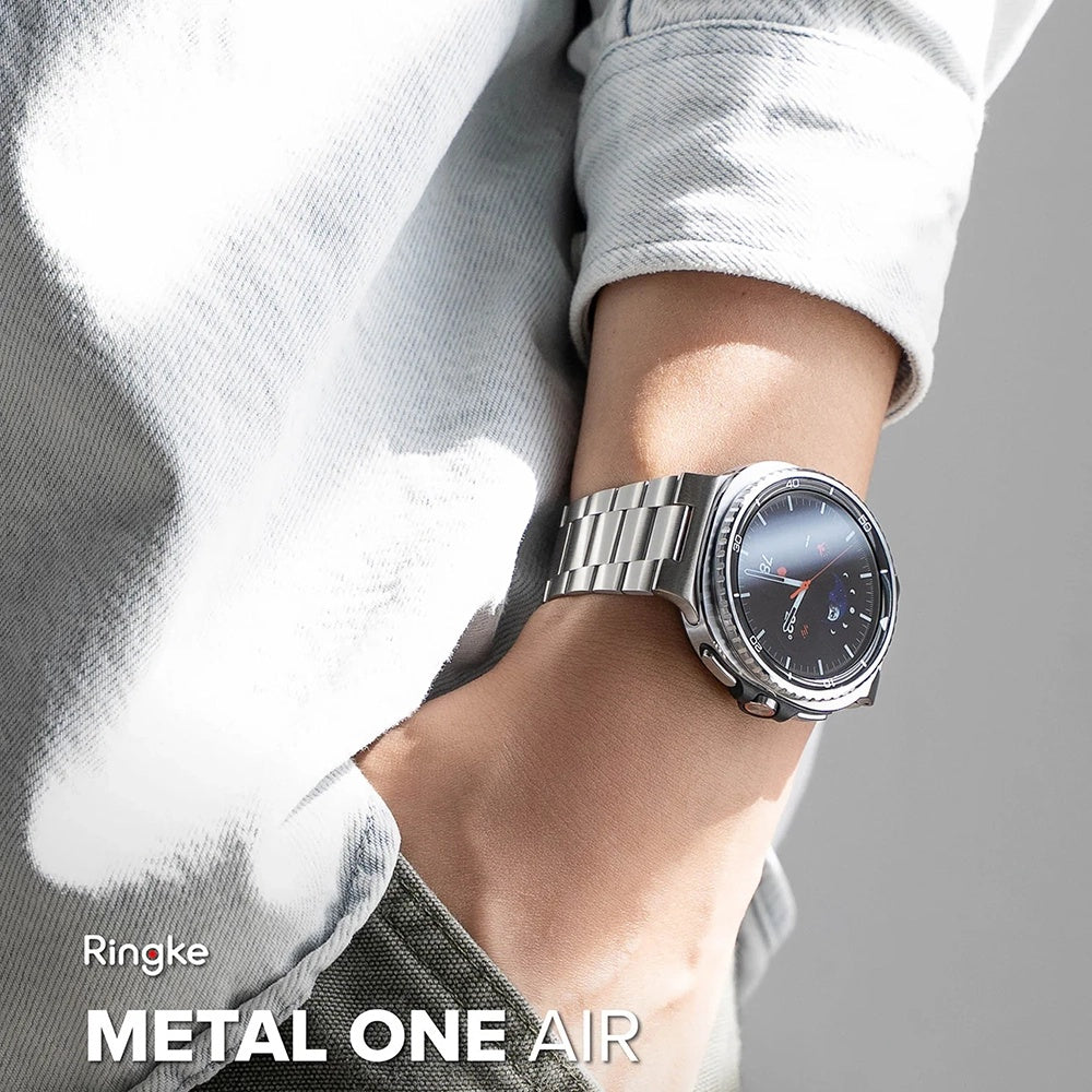 Ringke Metal One Air reim for Samsung Galaxy Watch8 / Watch8 Classic Series, Sølv