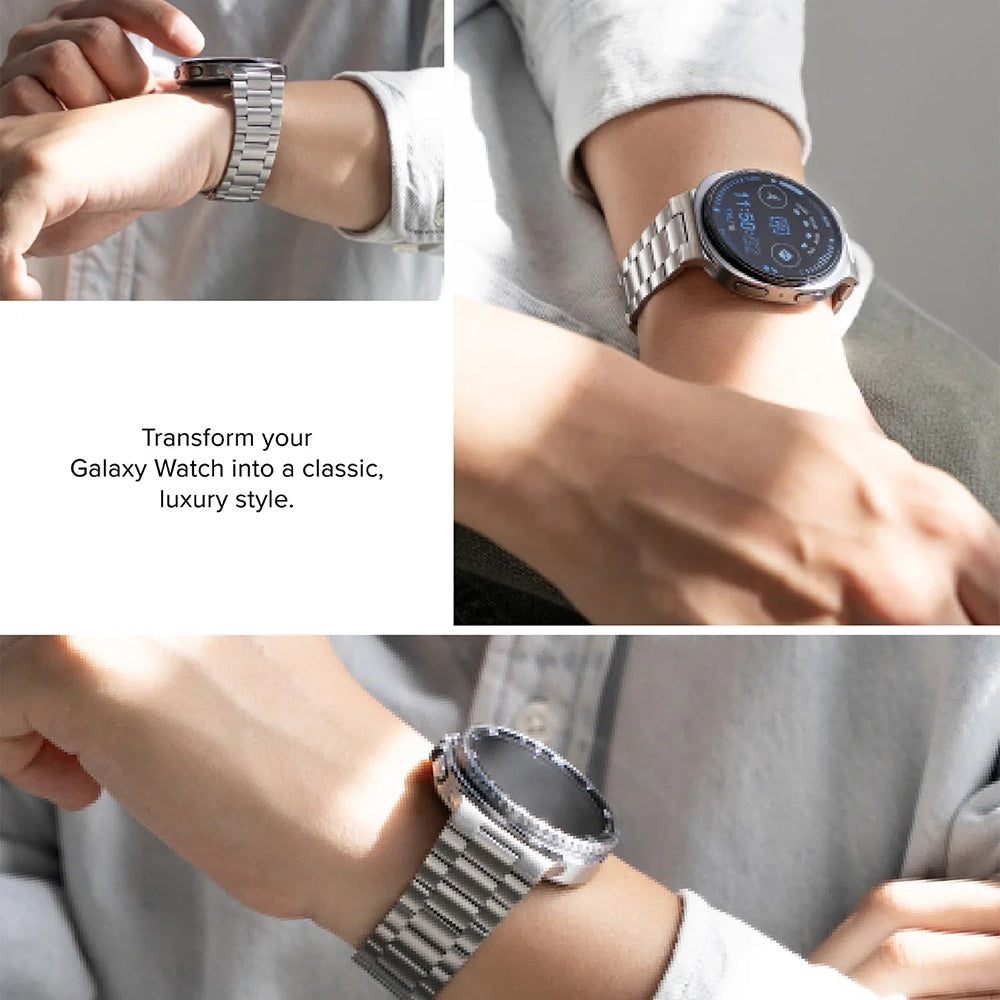 Ringke Metal One Air reim for Samsung Galaxy Watch8 / Watch8 Classic Series, Sølv